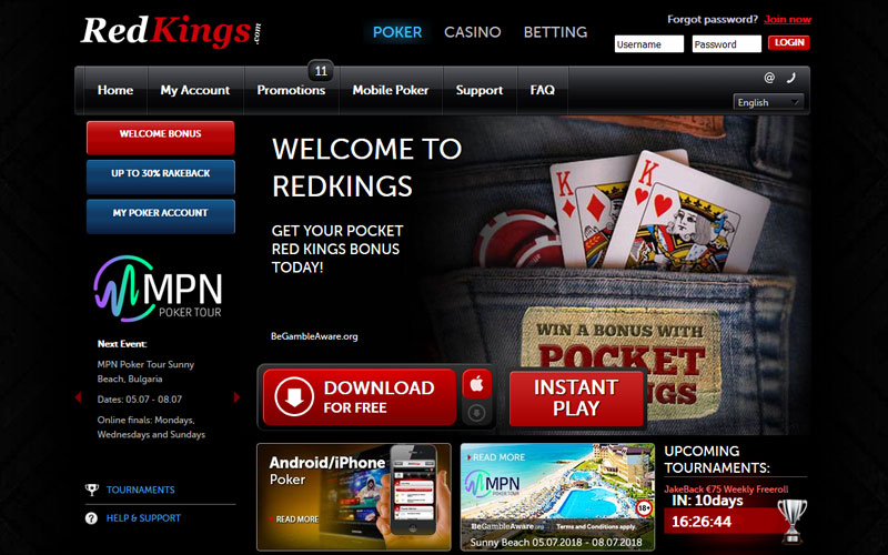 red kings poker no deposit bonus